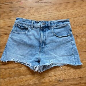 Madewell The Perfect Jean Short Frayed Denim Size 28